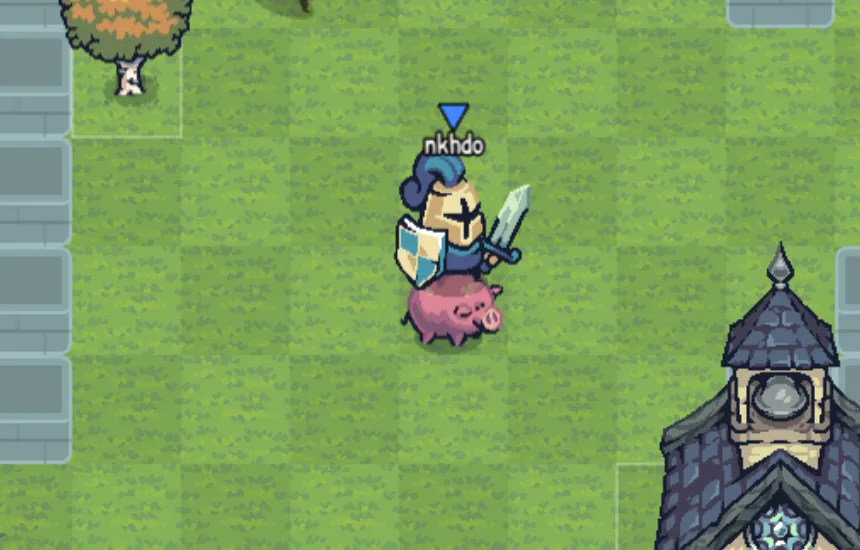 A mounted character charging through the map